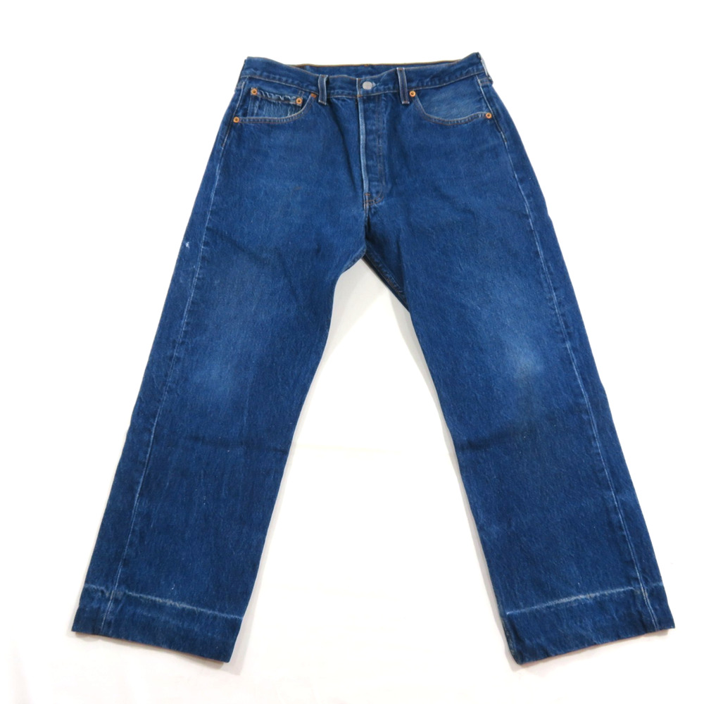 Levi's 501XX Jeans Button Fly Dark Blue Made in USA 36x32 Measured 32x27 Y2K